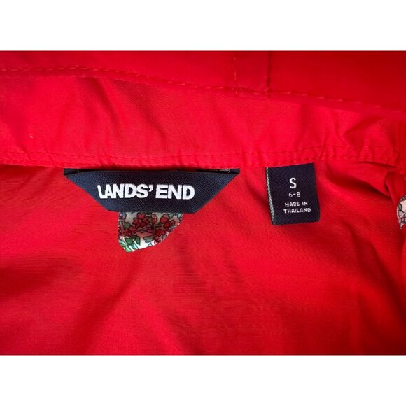 Lands End Womens Red Hooded Jacket Cotton/Polyester Blend Size S Style 506968 - Picture 2 of 15